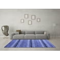 thumbnail image 3 of Ahgly Company Machine Washable Indoor Rectangle Abstract Blue Modern Area Rugs, 7' x 9', 3 of 4