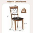 thumbnail image 3 of Gymax Faux Leather Dining Chair Set of 4 w/Padded Seat Elegant Backrest for Restaurant Walnut, 3 of 10