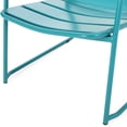 thumbnail image 4 of Teal Iron Outdoor Lounge Chair | Great for Backyard and Patio Leisure | Durable Iron Structure | Fixes Lack of Relaxing Outdoor Seating, 4 of 7