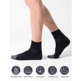 thumbnail image 2 of Men's Ankle Socks 6-Pack, Cushioned Athletic Running Socks with Arch Support, Breathable for Work & Sports, 2 of 5