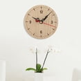 thumbnail image 5 of Tebru Vintage Round Wood Table Desk Wall Analog Clock for Living Room Bedroom Office, Wall Clock, Table Clock, 5 of 7