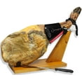 thumbnail image 6 of Spanish Iberico Ham (Shoulder) Pork Ham Pata Negra with Mediterranean Sea Salt + Ham Stand & Knife, 6 of 6