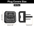 thumbnail image 2 of Uxcell 20 Pack Outlet Covers Proofing, Plug Covers Easy Installation Electric Plug Protectors Safety Socket Cover Plugs Black, 2 of 6