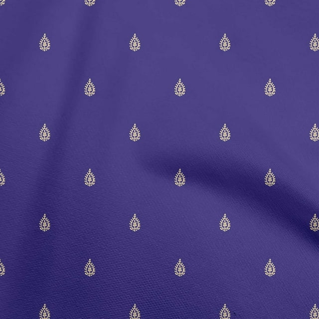 oneOone Cotton Cambric Blue Fabric Block Craft Projects Decor Fabric Printed By The Yard 42 Inch Wide