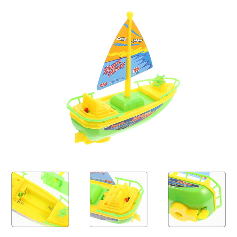 Baby Shower Toy Bathroom Water Funny Plaything Kids Bath Toy Small Boat Toy for Kids, Size: 16.5X16X8CM