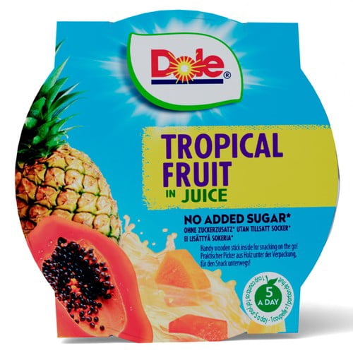 Dole Tropical Fruit In Juice Fruit Pot 198g, British Import (Pack of 3)