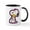 White/Black Inside, variant on CafePress - Peanuts Flair Snoopy And Woodstock Mugs - 11 oz Ceramic Mug - Novelty Coffee Tea Cup