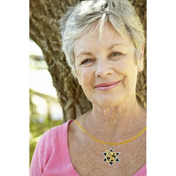 Messianic Yeshua Lion Of Judah,Star Of David On A Adjustsable Snake Chain Necklace,Small Charm And Very Personal. What A Great Gift For Yourself, A Friend, Or Family Member.Hypoallergenic-Safe 2152N2G