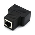 thumbnail image 2 of 1 to 2 Dual Female Ports CAT5/6/7 RJ45 Splitter LAN Network Internet Adapter, 2 of 8