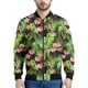 thumbnail image 3 of Chaqueta con estampado de flores hawaianas para hombre, sudaderas con estampado 3D de plantas coloridas, mangas largas, abrigos con cremallera para primavera y otoño, 3 of 4