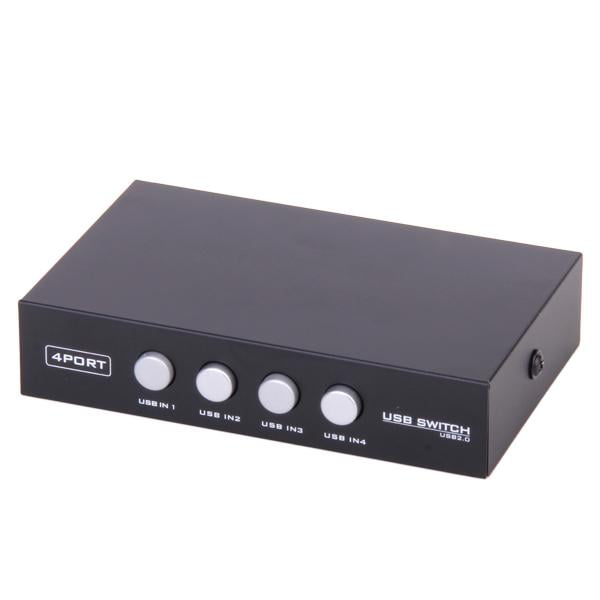 Selector de Conmutador para Escáner de Impresora con Cable USB 2.0 de 4 Puertos Macarena Interruptor de compartir USB