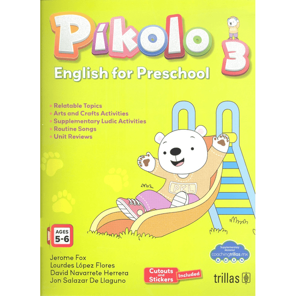 Libro Pikolo 3, English For Preschool Tapa Blanda, Autor Lourdes Lopez Flores, Editorial Editorial Trillas, S. A. De C. V.