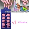 thumbnail image 3 of 100Pcs/Box Coffin Ballerina False Nail Tips Full Cover Nails Tips DIY Acrylic Nail Art 10 Sizes Full Set, 3 of 5