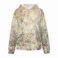 thumbnail image 6 of TOWED22 Camo Hoodies for Kids Boys Girls Maple Leaf Print Oversized Drop Shoulder Hooded Sweatshirt Pullover With Pocket Streetwear,Beige,4-5 Y, 6 of 7