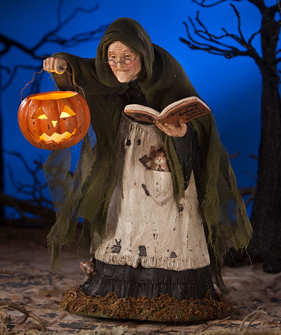 Halloween STORYBOOK WITCH Polyresin Haunted Woods Td7635