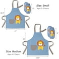 thumbnail image 2 of Kids Apron for Girls Boys Toddler - Cute Cooking Artist Gardening Painting Waterproof Bib Apron with Pocket and Adjustable Strap - Lion - Small(Ages 3-5), 2 of 8