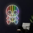 thumbnail image 3 of Handmadetneonsign LGBT Skull Neon Sign, Gay Pride Led Sign, LGBT Neon Light, Rainbow Skull Led Sign, 3 of 5