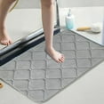 thumbnail image 4 of Absorbent Non-Slip Bath Mat, Soft Velvet Floor Mat with Foam Backing, Machine Washable & Quick Dry for Easy Care, for Bathroom Floor ty and Comfort Aestivo | Gray | AESTIVO, 4 of 8