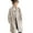Beige L, variant on Women Jacket Turn-down Collar Long Sleeves Button-down Windbreaker Loose Pockets Mid Length Outdoor Travel Commuting Overcoat