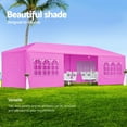 thumbnail image 2 of 10'x30' Party Tent, Outdoor Gazebo with 8 Removable Sidewalls, Outdoor Event Tent for Birthday Holiday Garden Patio Backyard, Pink, 2 of 8