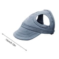 thumbnail image 3 of Dog Baseball Cap, Dog Sun Hat,Breathable Lightweight Design, Secure Adjustable Chin, Quick-Dry Fabric Reinforced Brim Small Medium Large Dogs Dark Blue, 3 of 6