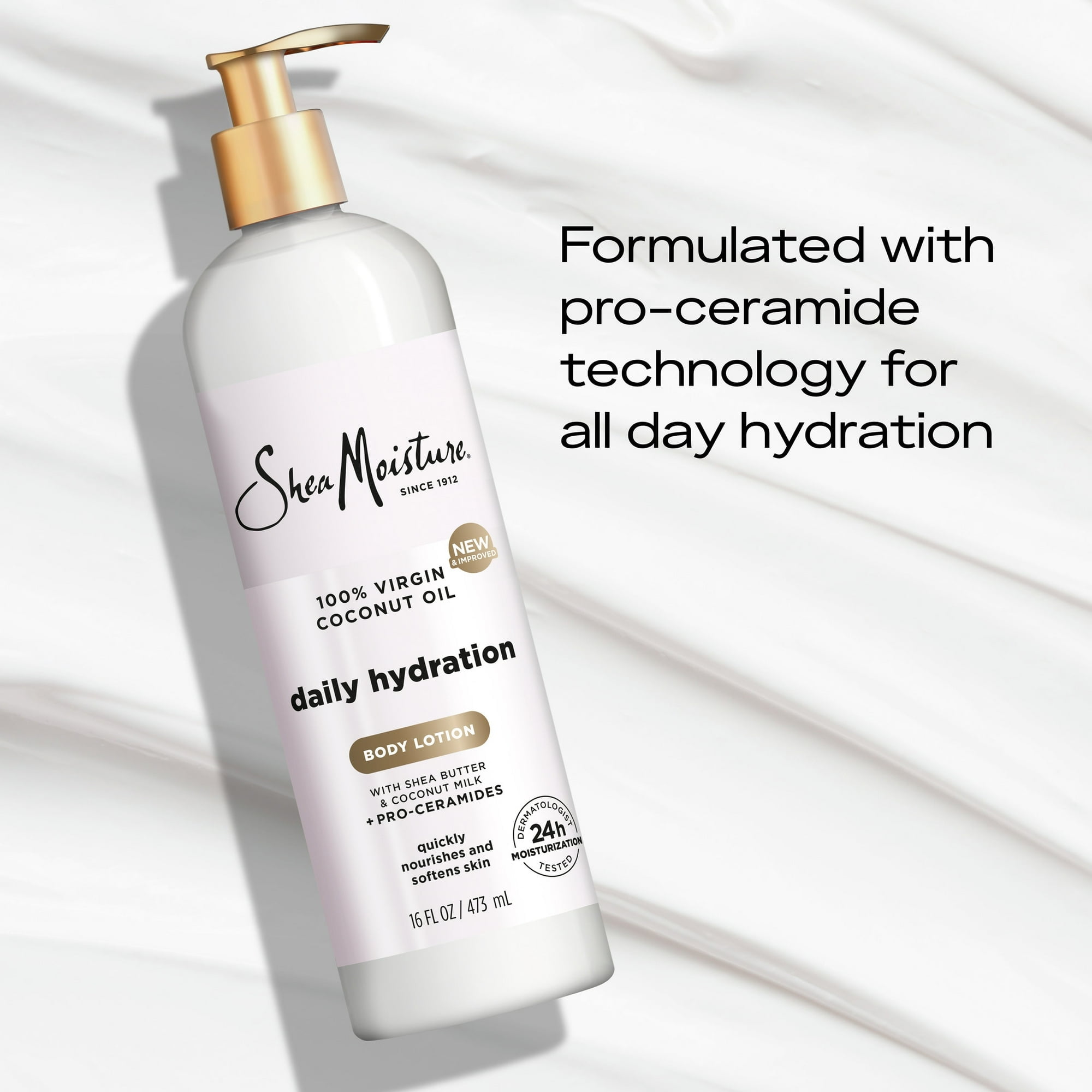 SheaMoisture Daily Hydration Nourishing Body Lotion 100% Virgin Coconut Oil All Skin, 16 oz ( 2 Pack )