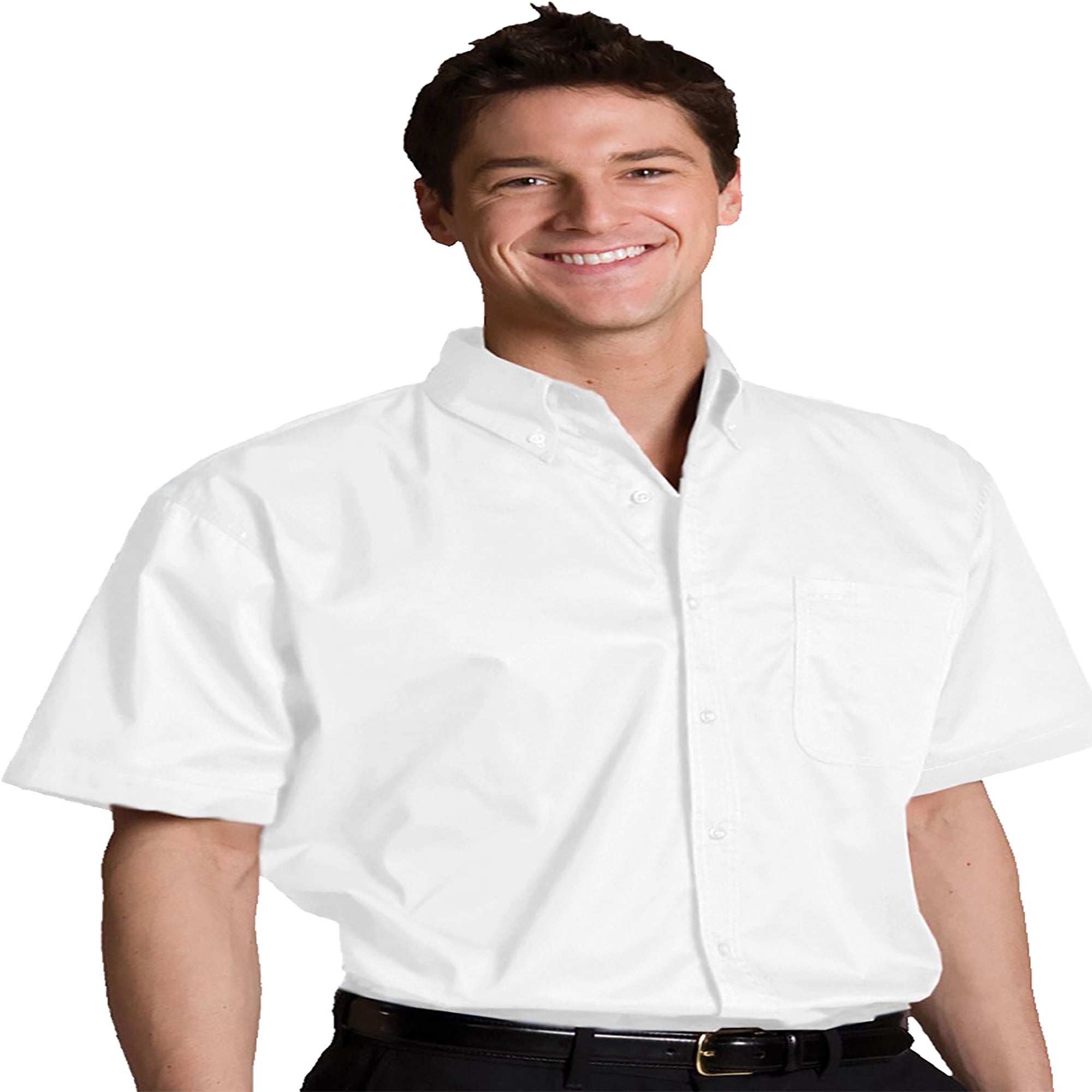 Edwards Garment Mens Big And Tall Short Sleeve Broadcloth Shirt/_WHITE