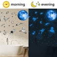 thumbnail image 5 of Space Astronaut Wall Sticker for Kids Rooms Boys Bedroom Glow In the Dark Wall Stickers Fluorescent Sticker the Night decoration (Pink,8x8 inch), 5 of 6