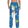 thumbnail image 3 of Fotbe Men'S Cool Unicorn Star Goldenclassic Pajama Pants With Elastic Waist And Drawstring Pockets，Pajama Pants Mens Lounge Pants Super Soft, 3 of 9