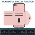 thumbnail image 4 of for iPhone 7 / 8 / SE 2022 & 2020 Wallet Case with Card Holder, Elegant Durable PU Leather Protective Magnetic Closure Flip Phone Cover Kickstand RFID Blocking for Women Girls, Pink, 4 of 7