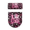 thumbnail image 4 of HELLHERO Heart-Shaped Elderly Pattern Polyester Fabric Bathroom Toilet Cover Set Toilet Covers Set Fits All Toilet Shapes Elastic Edge Stretch Easy to Install, 4 of 7