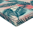 thumbnail image 4 of Ambesonne Modern Tropical Fitted Sheet, Art Exotics Leafy, Twin XL Size, Dark Sky Blue Dark Coral, 4 of 5