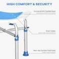 thumbnail image 4 of HOMCOM Shower Chair for Inside Shower 330lbs EVA Padded Bath Seat Blue, 4 of 10