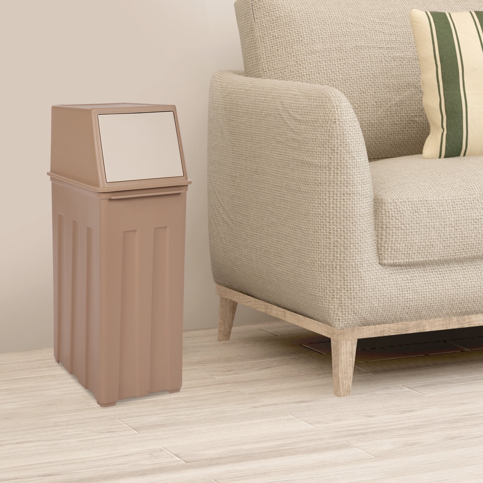 Miumaeov 30L/8 Gallons Slim Modern Trash Can Rubbishi Bin Garbage Container w/Lid Tall & Narrow Trash Bin