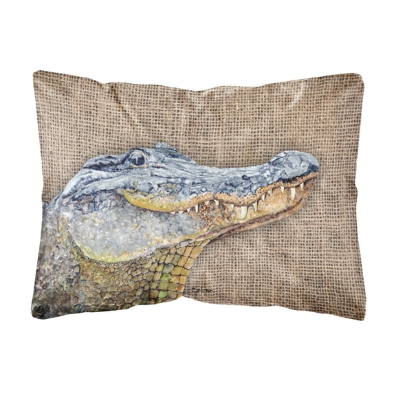 Carolines Treasures 8733PW1216 Alligator Canvas Fabric Decorative Pillow, 12H x16W, multicolor