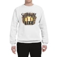 thumbnail image 3 of Softball Life Animal Print Girl Sports Unisex Crewneck Graphic Sweatshirt, White, XX-Large, 3 of 5