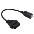 thumbnail image 3 of 3 Pin To 16 OBD 2 Auto Car Diagnostic Adapter Connector Cable For Vehicles  ABS Plastic Durable 30.5cm Black, 3 of 7