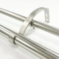 thumbnail image 4 of Lumi 1 in. & 3/4 in. Dia. Double Curtain Rod Bracket (4-Pack) Brushed Nickel, 4 of 5