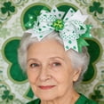 thumbnail image 6 of Msgweeeg Hairclips St. Patrick's Day St Patrick's Day Tail Bow Hair Clip Green Multi Layer Bow Hair Accessory for Girls Kids Festival Party Outfit Cute Holiday Hairpin, 6 of 7