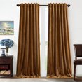 thumbnail image 1 of Cortinas Benedeco de terciopelo marrón dorado, 132 x 213 cm de ancho x 213 cm, 2 paneles, 1 of 8