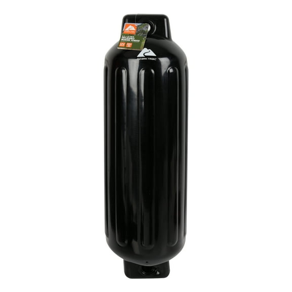 Ozark Trail 8.5" x 27" Inflatable Boat Bumper Marine Boat Fender, Black