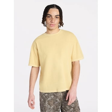 No Boundaries Men's Oversized Boxy Tee with Short Sleeves, XS-4XLT