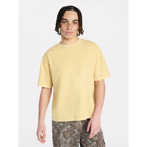 No Boundaries Oversized Tee with Short Sleeves, Men's and Big Men's XS-5XL