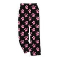 thumbnail image 4 of Tnhcen Women's Cute Puppy Paw Print Flannel Pajama Pants Fleece Thermal Sleepwear with Pockets Elastic Waistband Soft Lounge Pants S-3XL Multiple Colors Available, 4 of 5