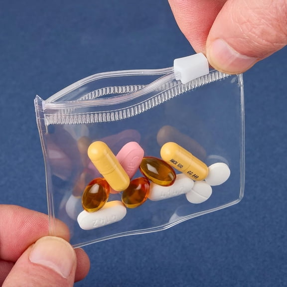 CCOCC 14 Pieces 8×8Cm Mini Pvc Storage Bags, Transparent Waterproof Small Zipper Bags for Earring, Rings, Crafts, Hardware, Portable Reusable Seal Pouch for Daily Use