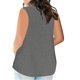 thumbnail image 4 of Camisas para mujer,Camisola de cuello en V para mujer, sin mangas, con botones, de imitación de tela, corte entallado, ideal para uso diario y en casa, sopatenor, 4 of 8