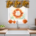 thumbnail image 3 of Sunflower Tie Up Valance Curtains for Windows, Kitchen Curtains Window Treatments, Vintage Yellow Botanical Floral Summer Short Window Shades Valances for Bedroom Bathroom Cafe 42"x12", 3 of 8