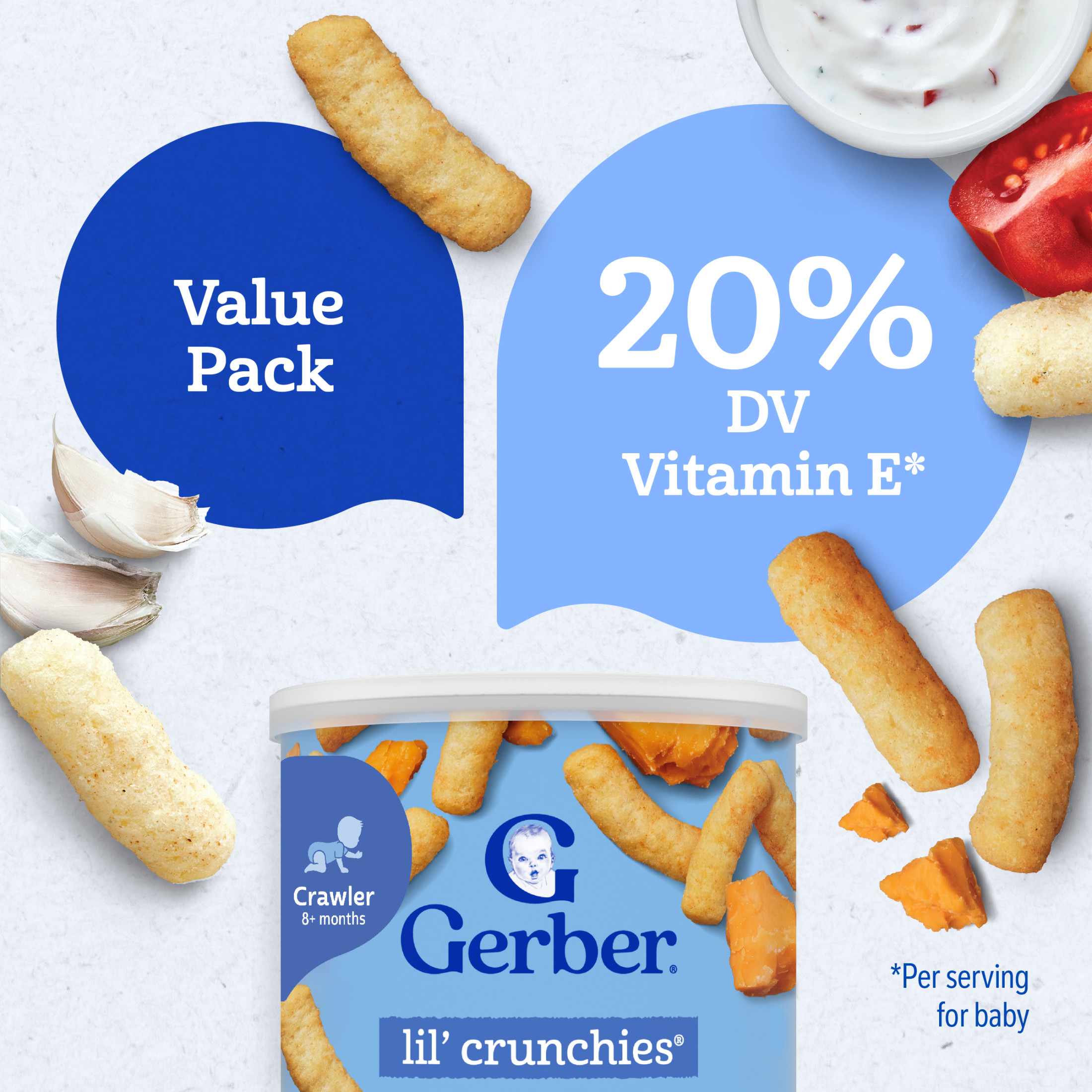 Gerber Snacks para Bebé Lil' Crunchies Maíz Horneado, Paquete de Valor, Envase de 1.48 oz (Paquete de 4) 3
