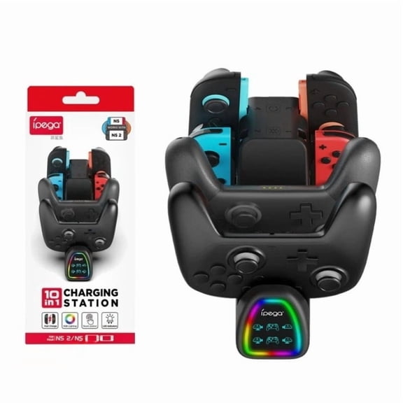 For Switch 2 controller 6-in-1 charging dock, compatible with NS/OLED, small controller charging stand, NS2 PRO controller charger.