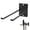 Black- two holes, variant on Heavy Duty Garage Tool Organizer Wall Mount, 10 Inch Space-Saving Dual Hooks for Garden Tools, Brooms, Rakes - Strong Iron Rack